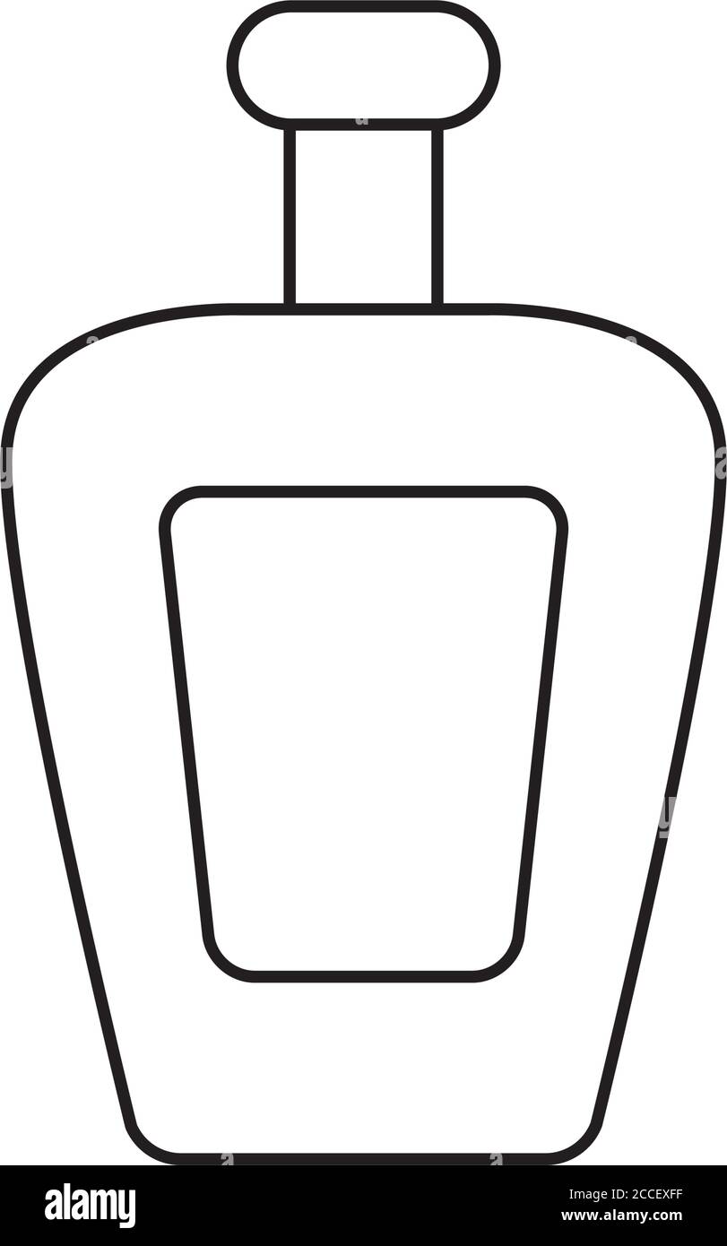tequila Flasche Symbol über weißem Hintergrund, Linienstil, Vektor-Illustration Stock Vektor