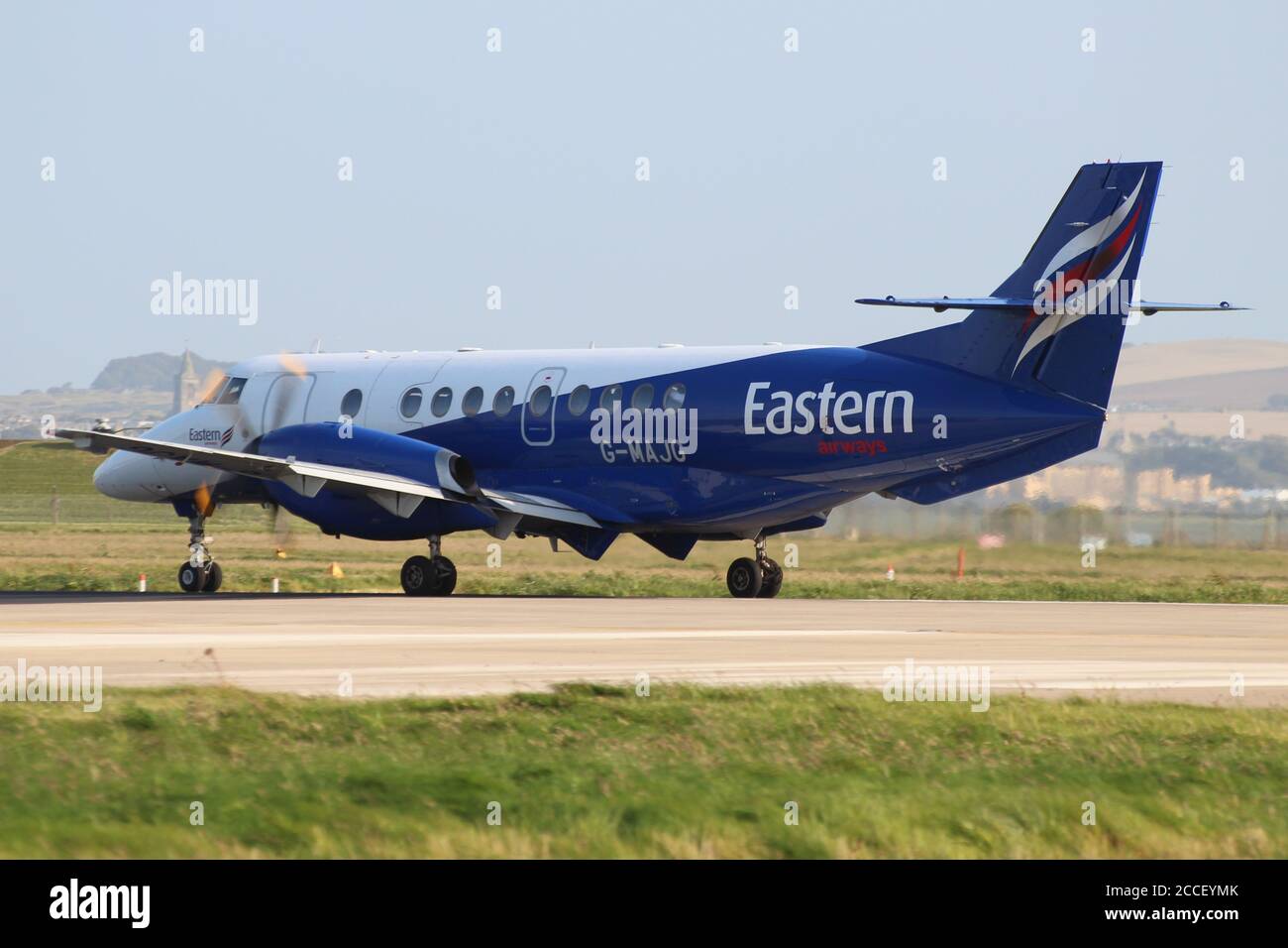 G-MAJG, ein British Aerospace Jetstream 41 von Eastern Airways, auf der RAF Leuchars Airshow im Jahr 2012. Stockfoto