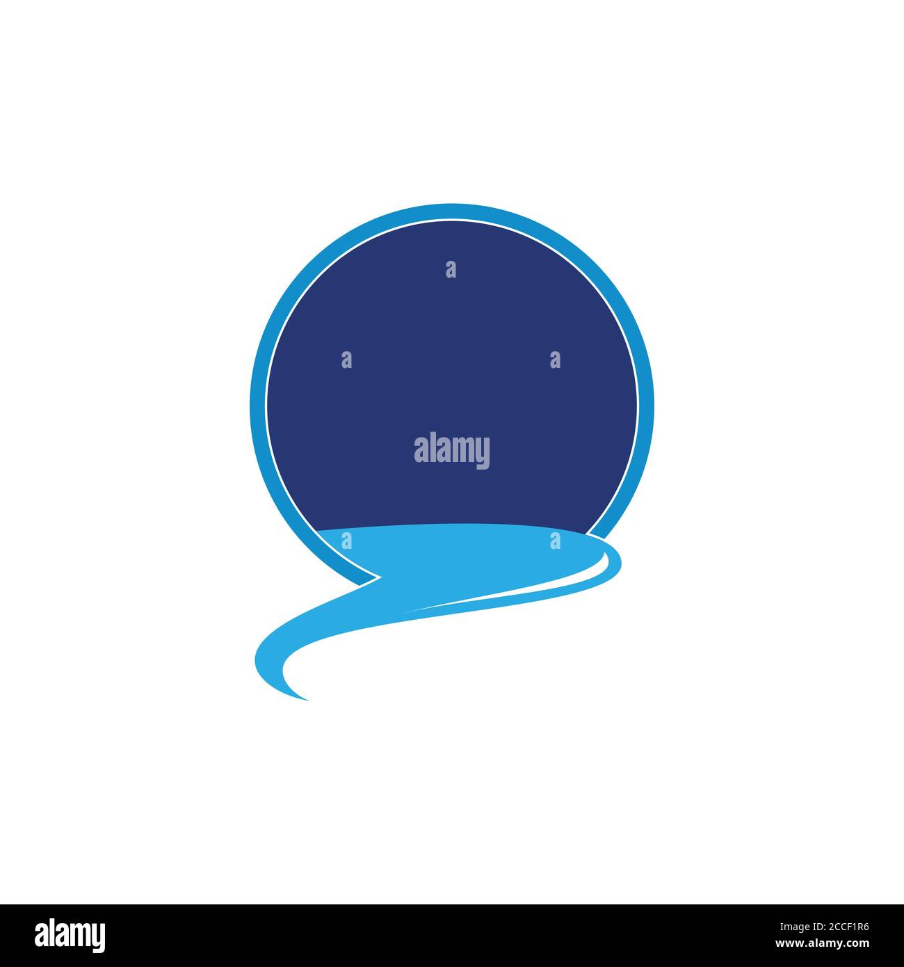 Wassertunnel Fluss Symbol Vektor Stock Vektor