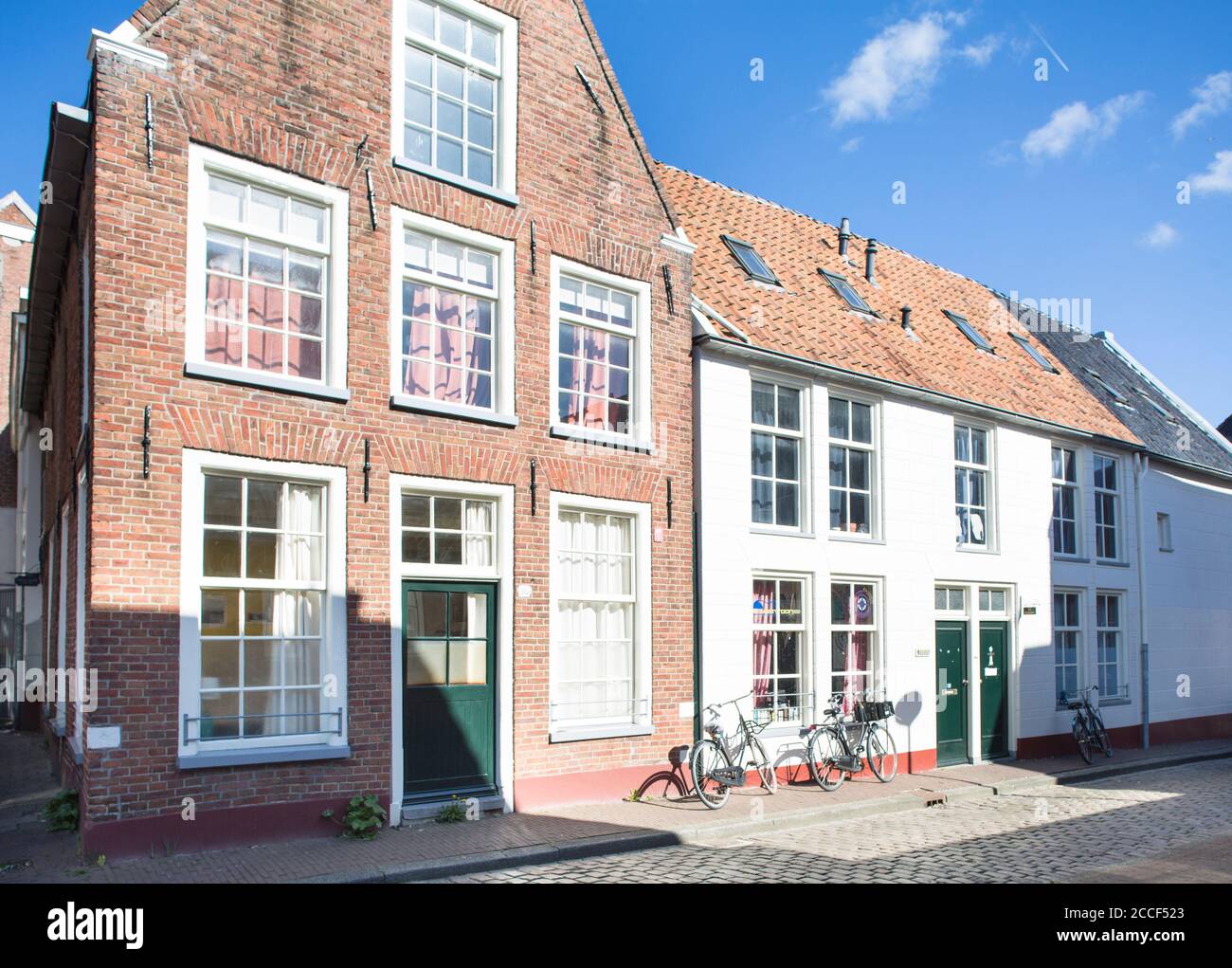 Häuser in Groningen, Niederlande Stockfoto