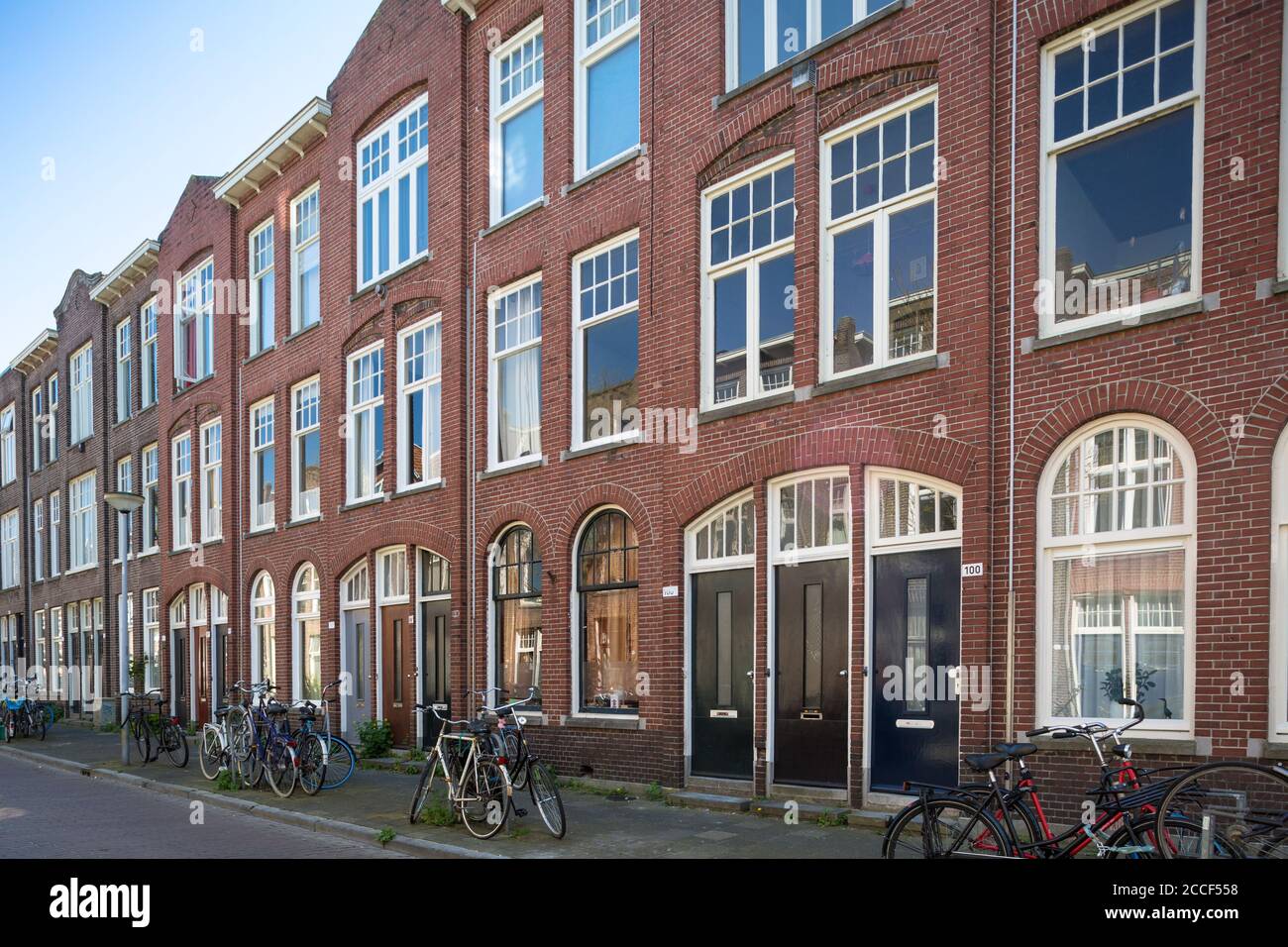 Häuser in Groningen, Niederlande Stockfoto