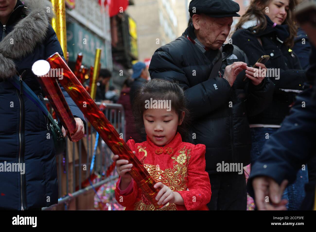 Chinesische Neujahrsparade in Chinatwon, New York City Stockfoto