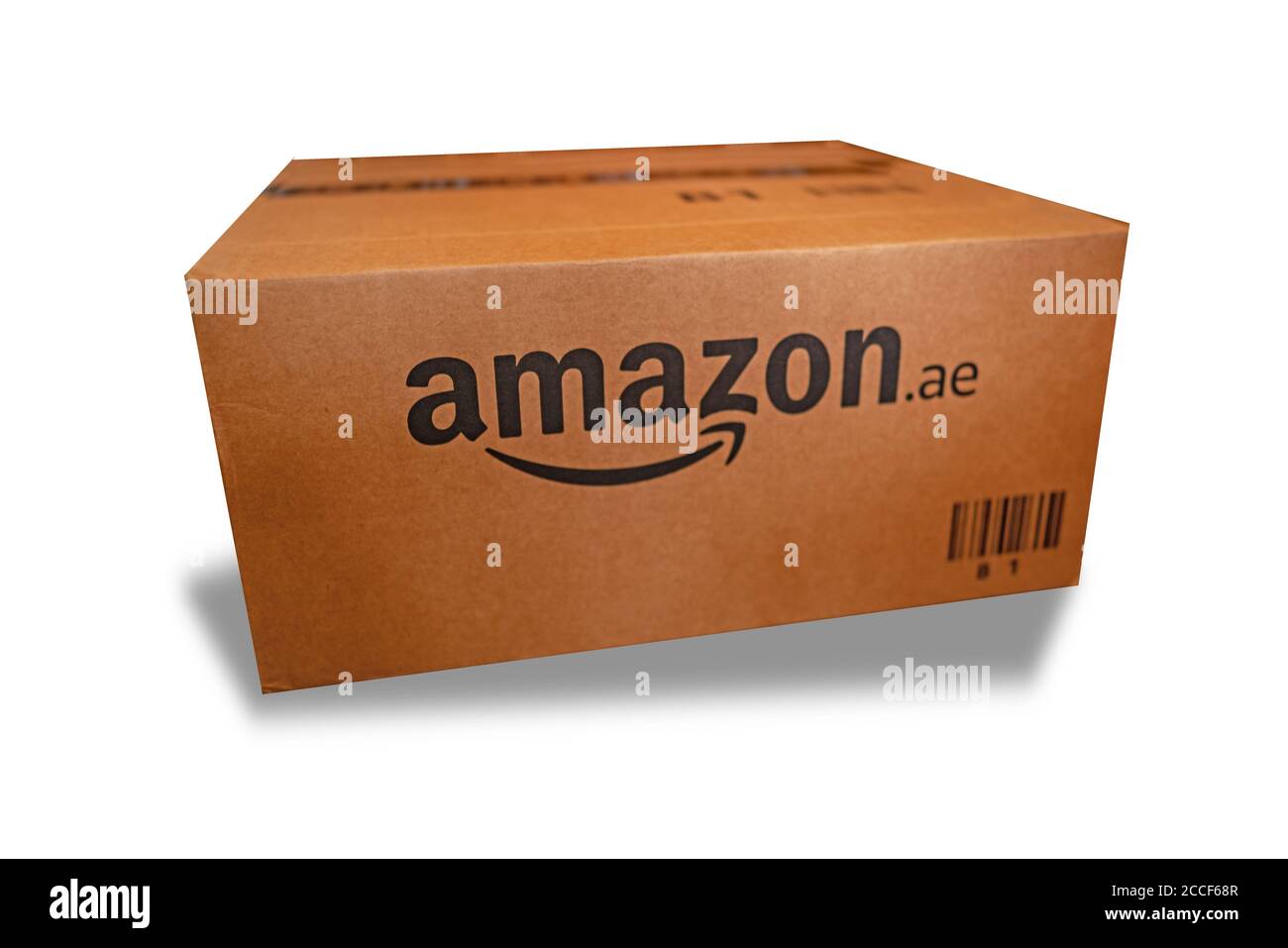 Amazon Lieferung Paket Versand online E-Commerce-Shopping Stockfoto