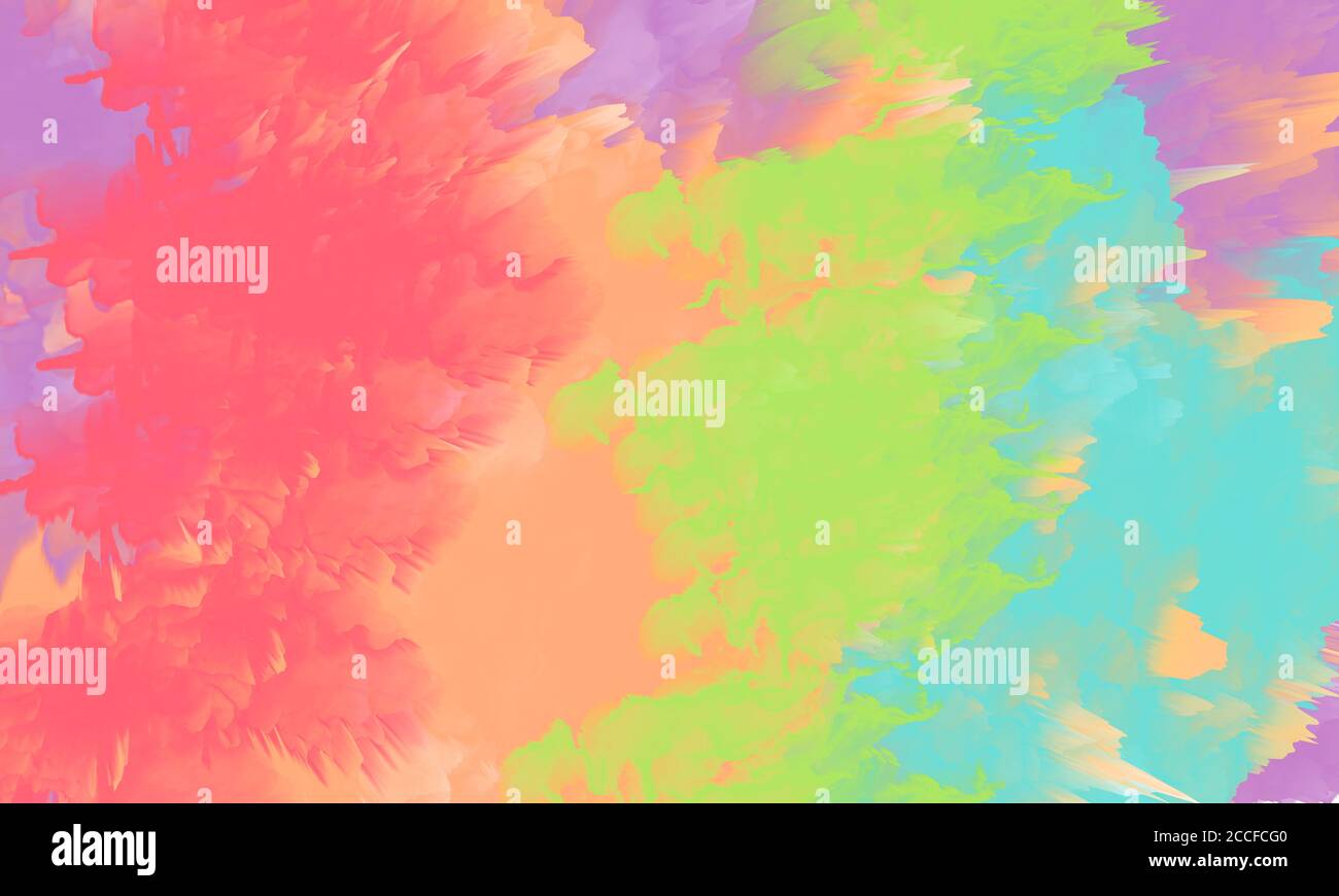Bunte Splash Hintergrund 3d Farbe Malerei Illustration Tapete, Splash Malerei Hintergrund Muster Stockfoto