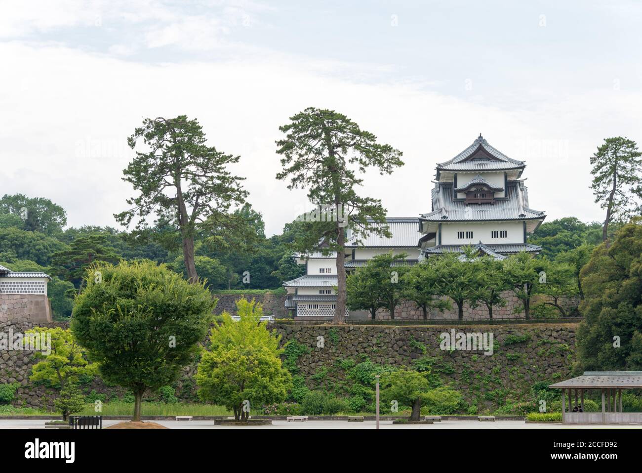Kanazawa, Japan - Kanazawa Castle Park in Kanazawa, Ishikawa, Japan. Eine berühmte historische Stätte. Stockfoto