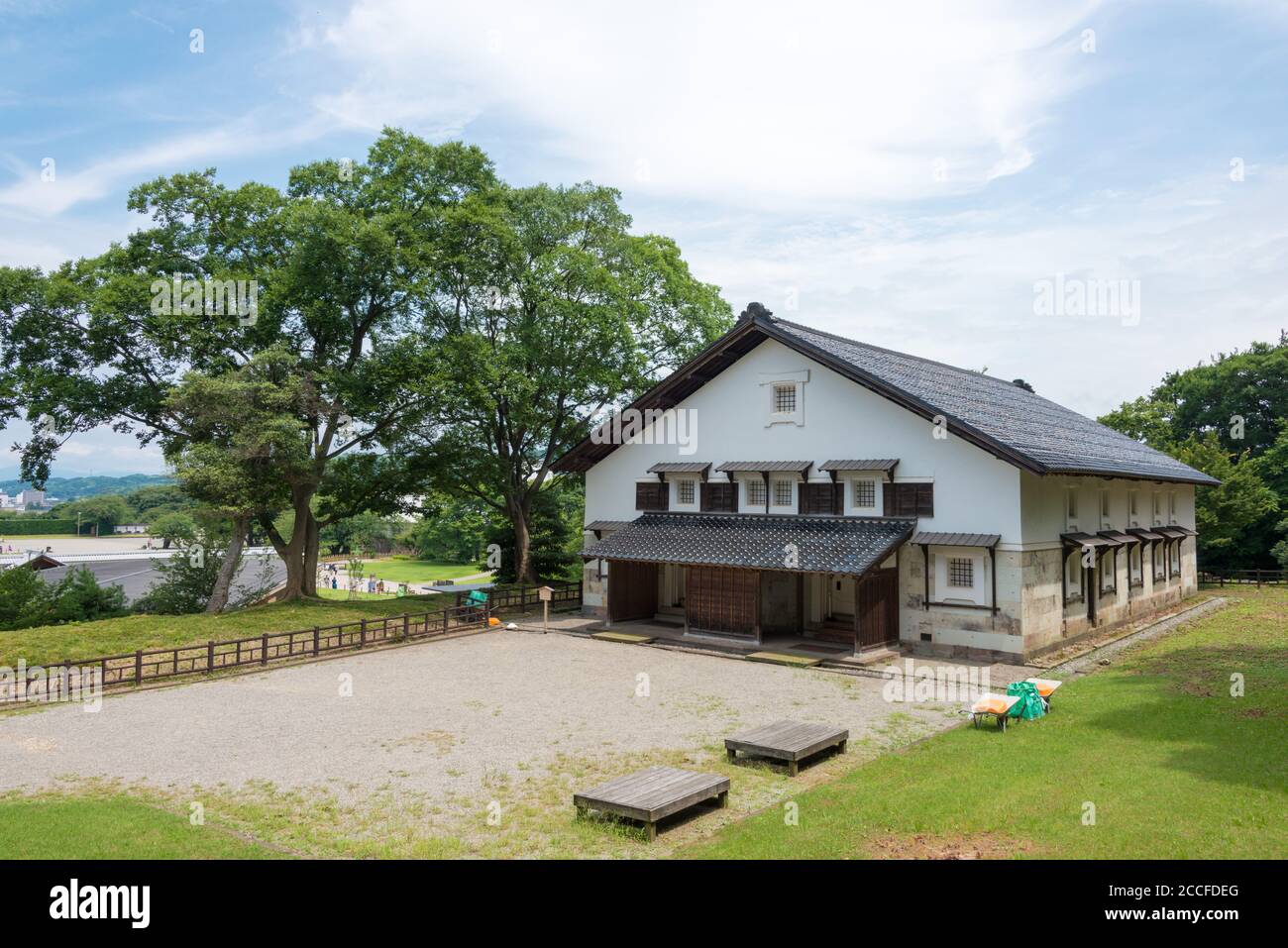 Kanazawa, Japan - Kanazawa Castle Park in Kanazawa, Ishikawa, Japan. Eine berühmte historische Stätte. Stockfoto