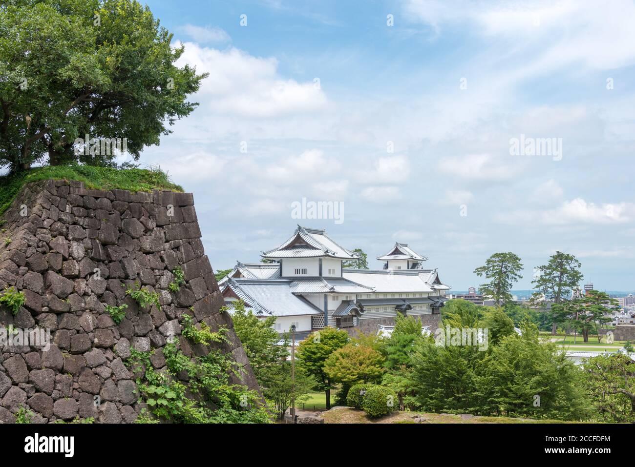 Kanazawa, Japan - Kanazawa Castle Park in Kanazawa, Ishikawa, Japan. Eine berühmte historische Stätte. Stockfoto