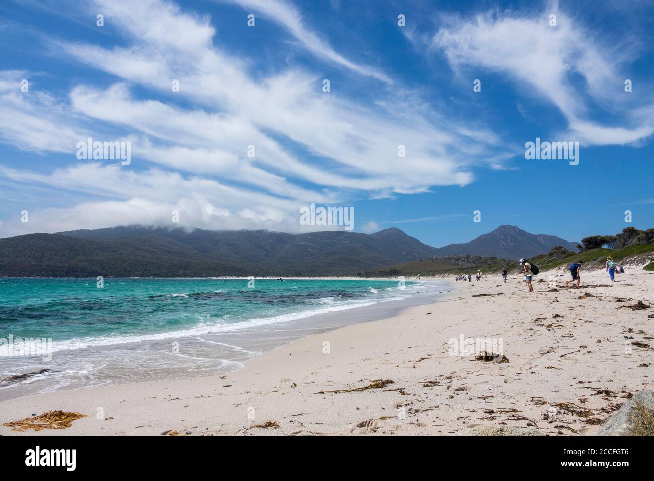 Wineglass Bay Beach, Freycinet Peninsula, Tasmanien, Australien Stockfoto