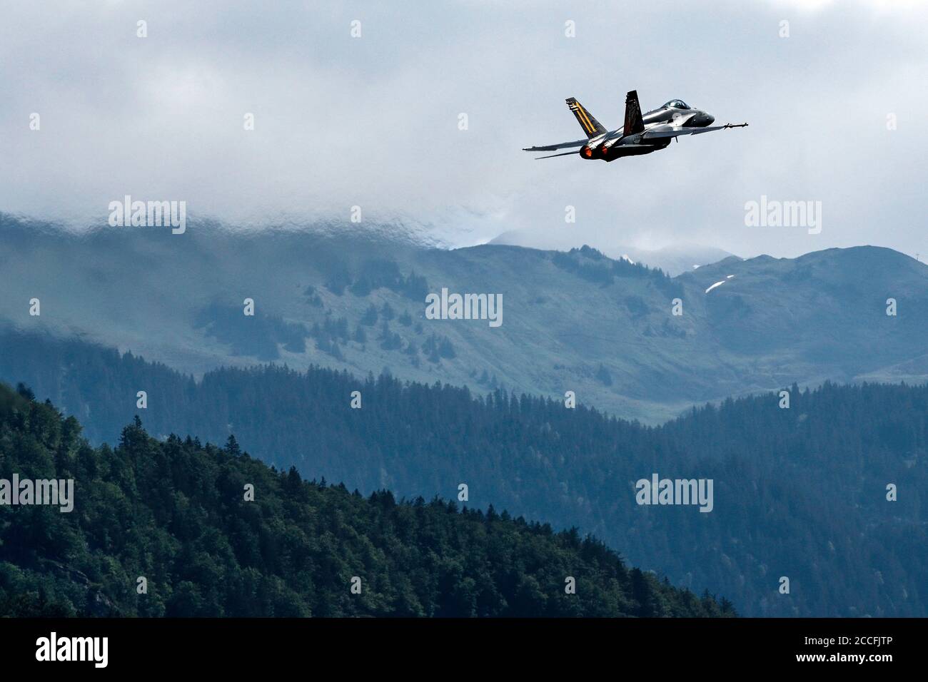 Schweizer Luftwaffe, F / A-18C Hornet J-5011, Meiringen, Schweiz Stockfoto