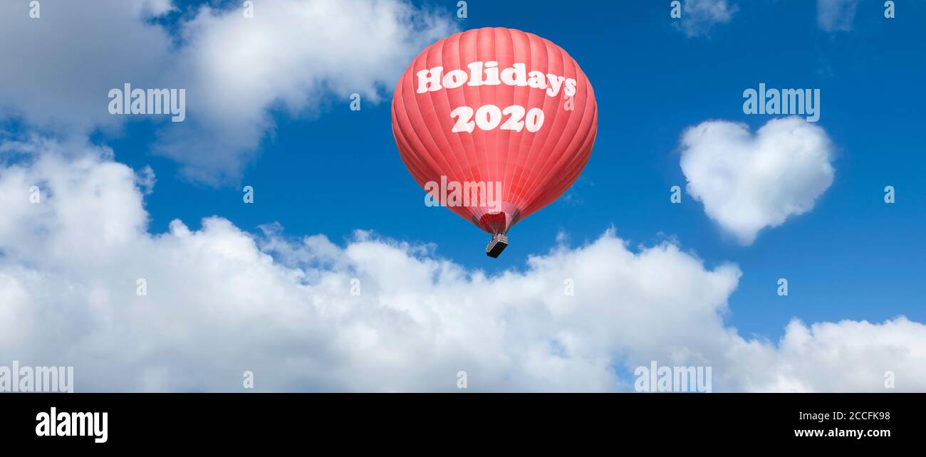 Heißluftballon Feiertage 2020 Stockfoto