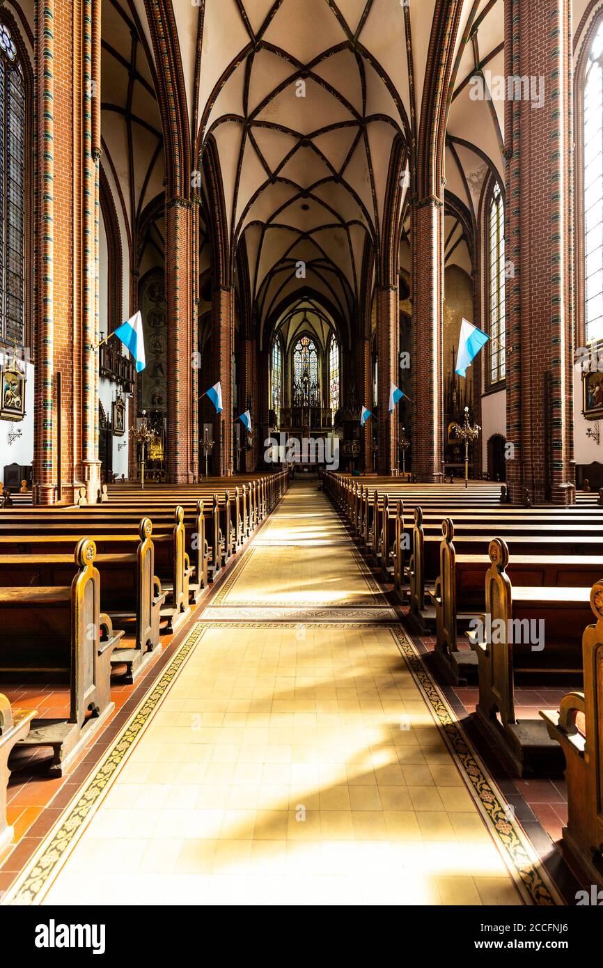 Europa, Polen, Niederschlesien, Walbrzych / Waldenburg, Kirche, innen Stockfoto