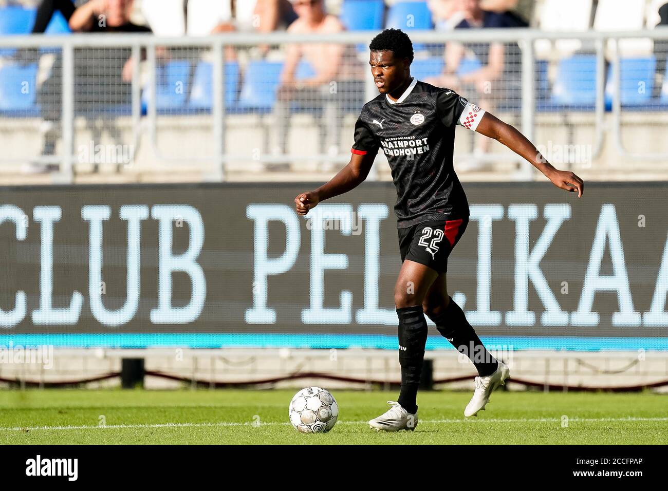TILBURG, Willem II - PSV, 21-08-2020, Fußball, Freundschaftsspiel, Niederländische Eredivisie, Saison 2020-2021, Koning Willem II Stadium, PSV-Spieler Denzel Dumfries Stockfoto