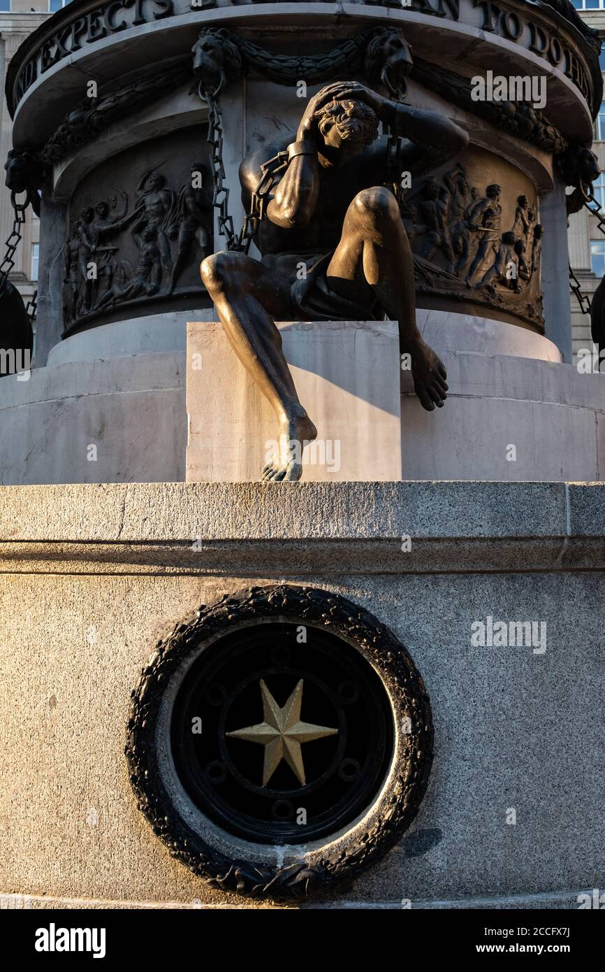 Statue der Tauschflaggen Stockfoto