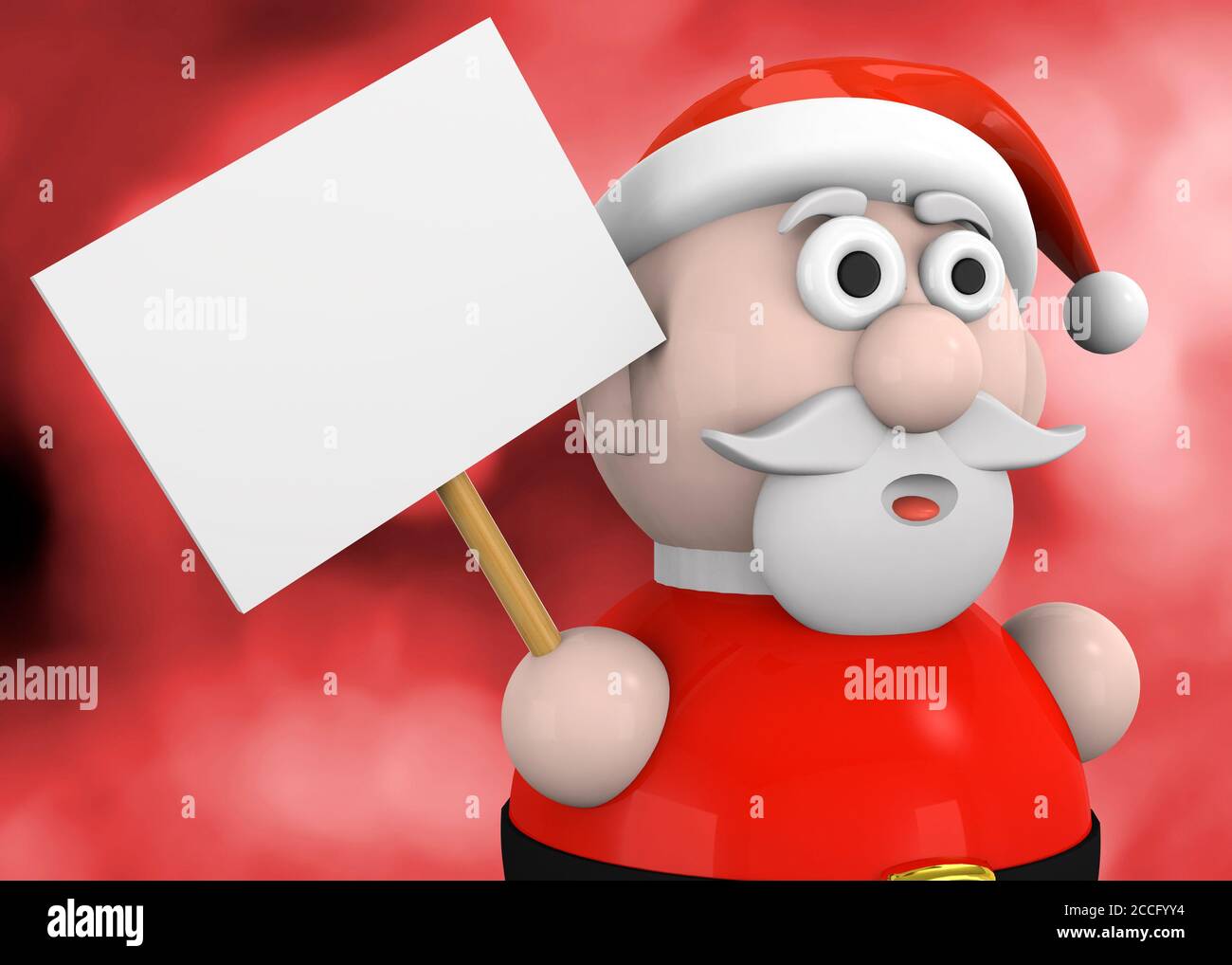 Santa Claus Charakter - 3D Stockfoto