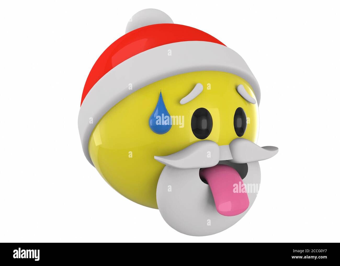 Der Weihnachtsmann ist müde - 3D Stockfoto