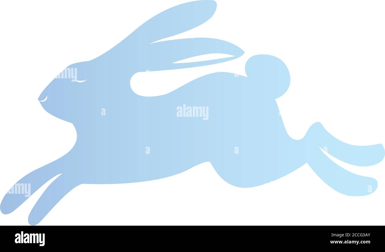 Cute blau Kaninchen Design, Tierzoo Leben Natur und Charakter Thema Vektor Illustration Stock Vektor