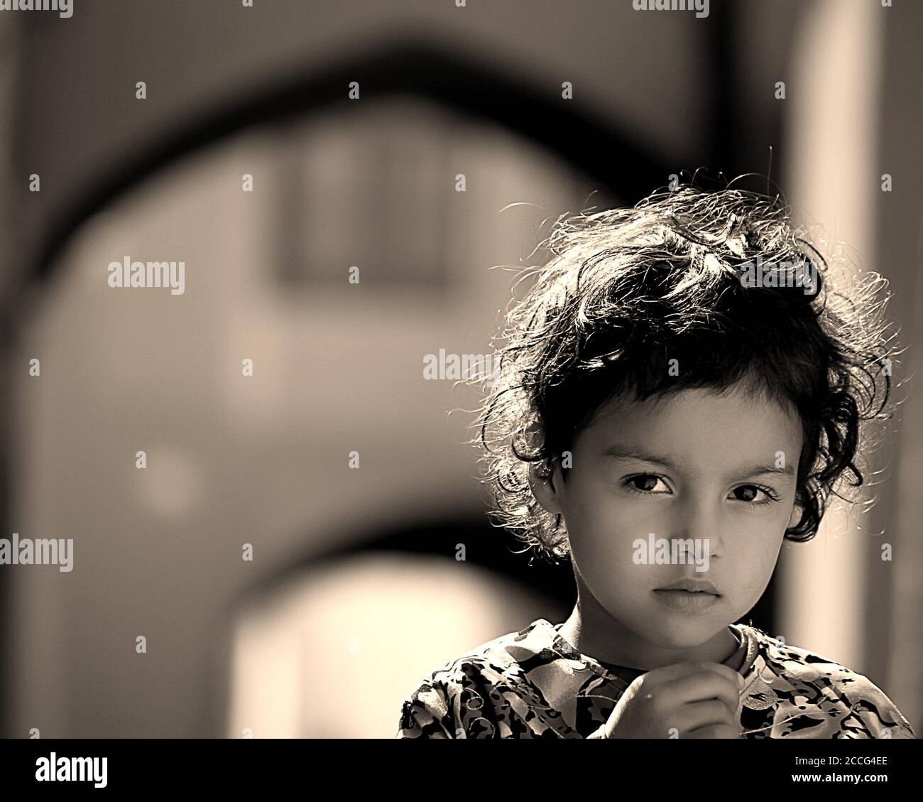 Eastclose up Porträt von persischen kleinen Mädchen Stockfoto