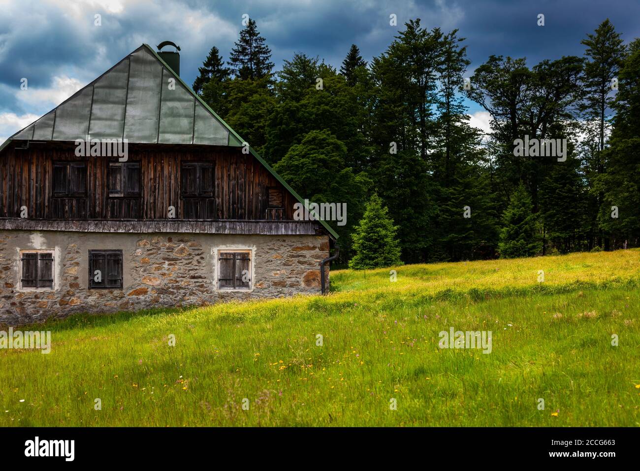 Europa, Deutschland, Bayern, Bayerischer Wald, Nationalpark, Racheldienshütte, Hütte, Stockfoto
