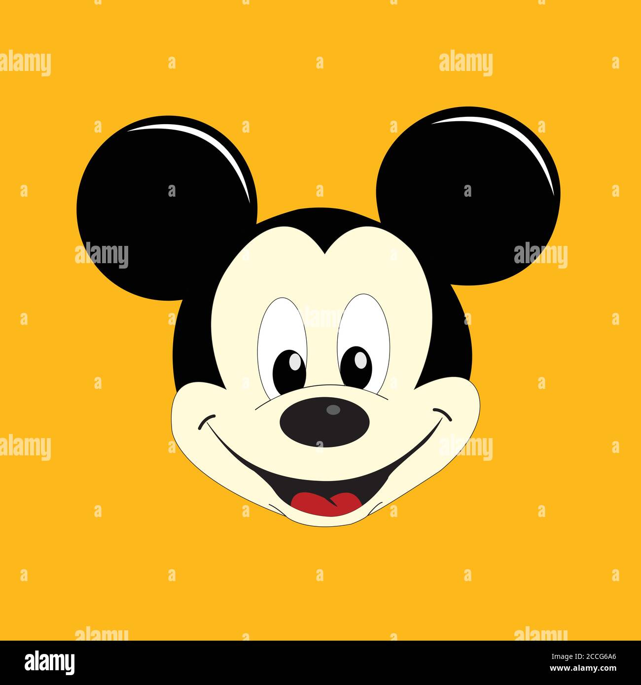 Vektor-Illustration von Mickey Mouse auf weißem Hintergrund. Stock Vektor