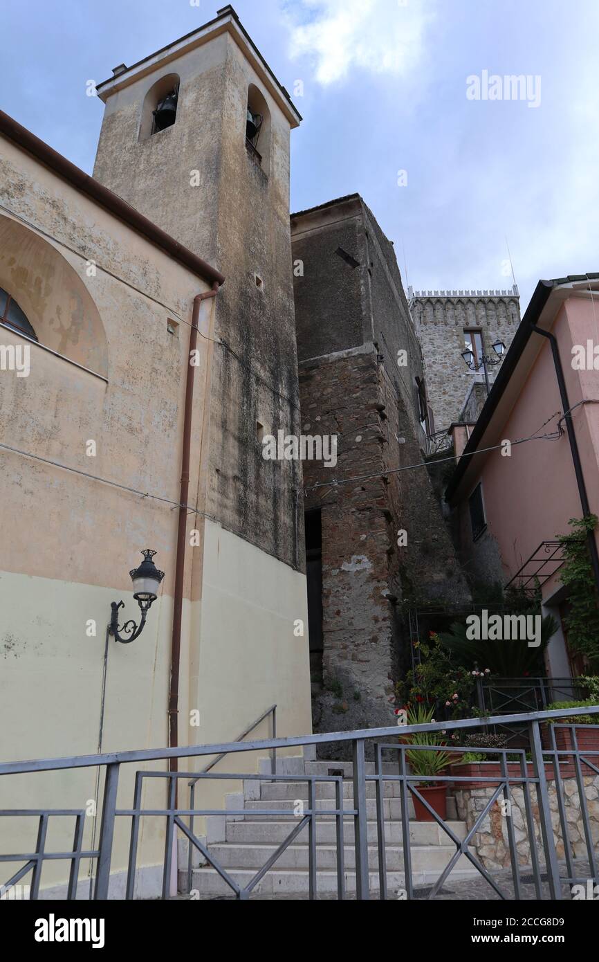 Chianche - Campanile della chiesa di San Felice Stockfoto