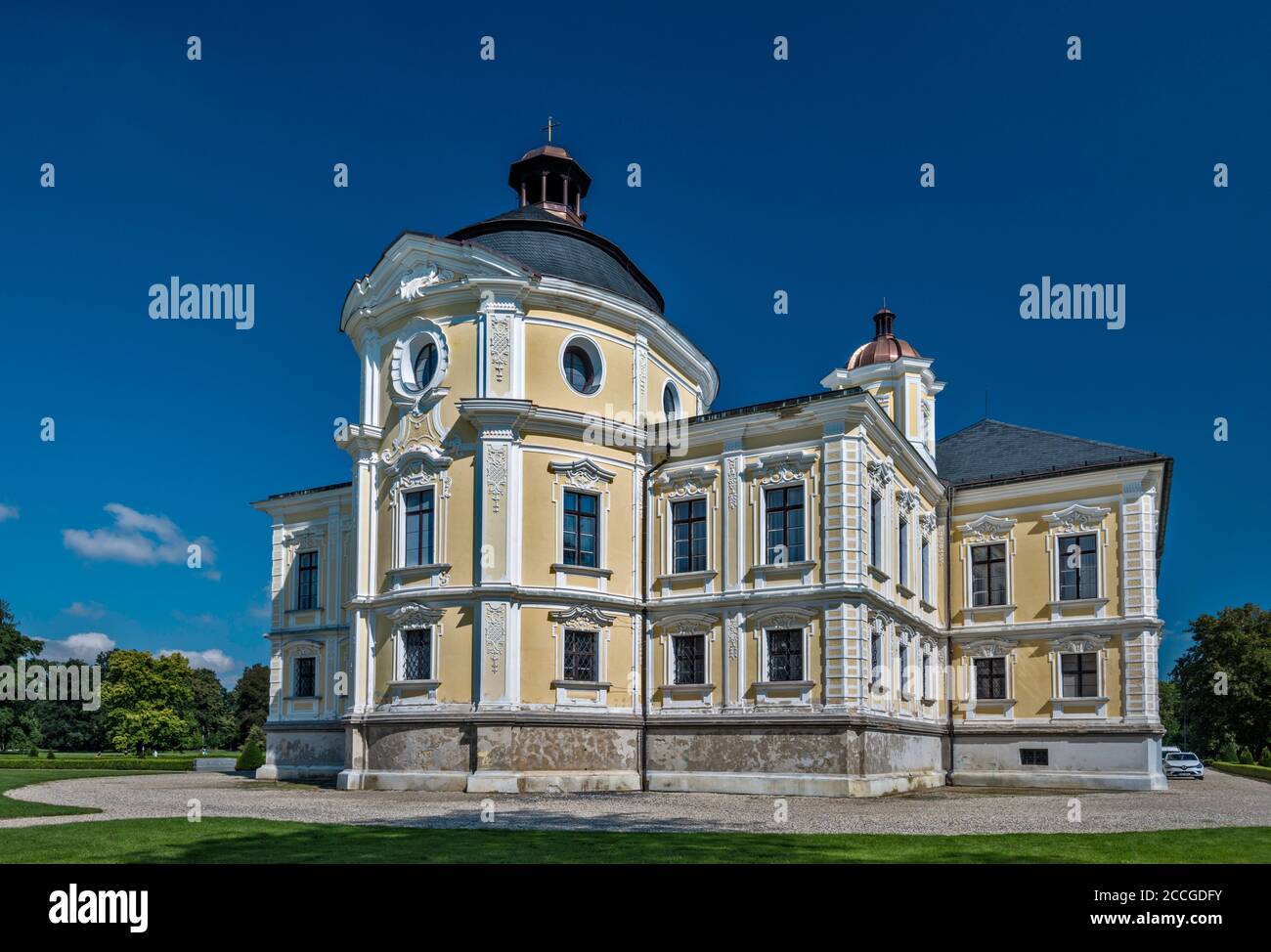 Barockpalast, 17. Jahrhundert, in der Stadt Kravare, in der Nähe von Opava, Mährisch-Schlesische Region, Schlesien, Tschechische Republik Stockfoto