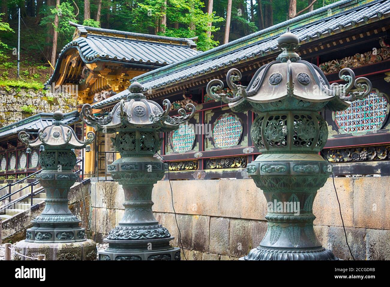 Nikko, Japan - Taiyuin Mausoleum in Nikko, Tochigi, Japan. Es ist Teil des Weltkulturerbes - Schreine und Tempel von Nikko. Stockfoto
