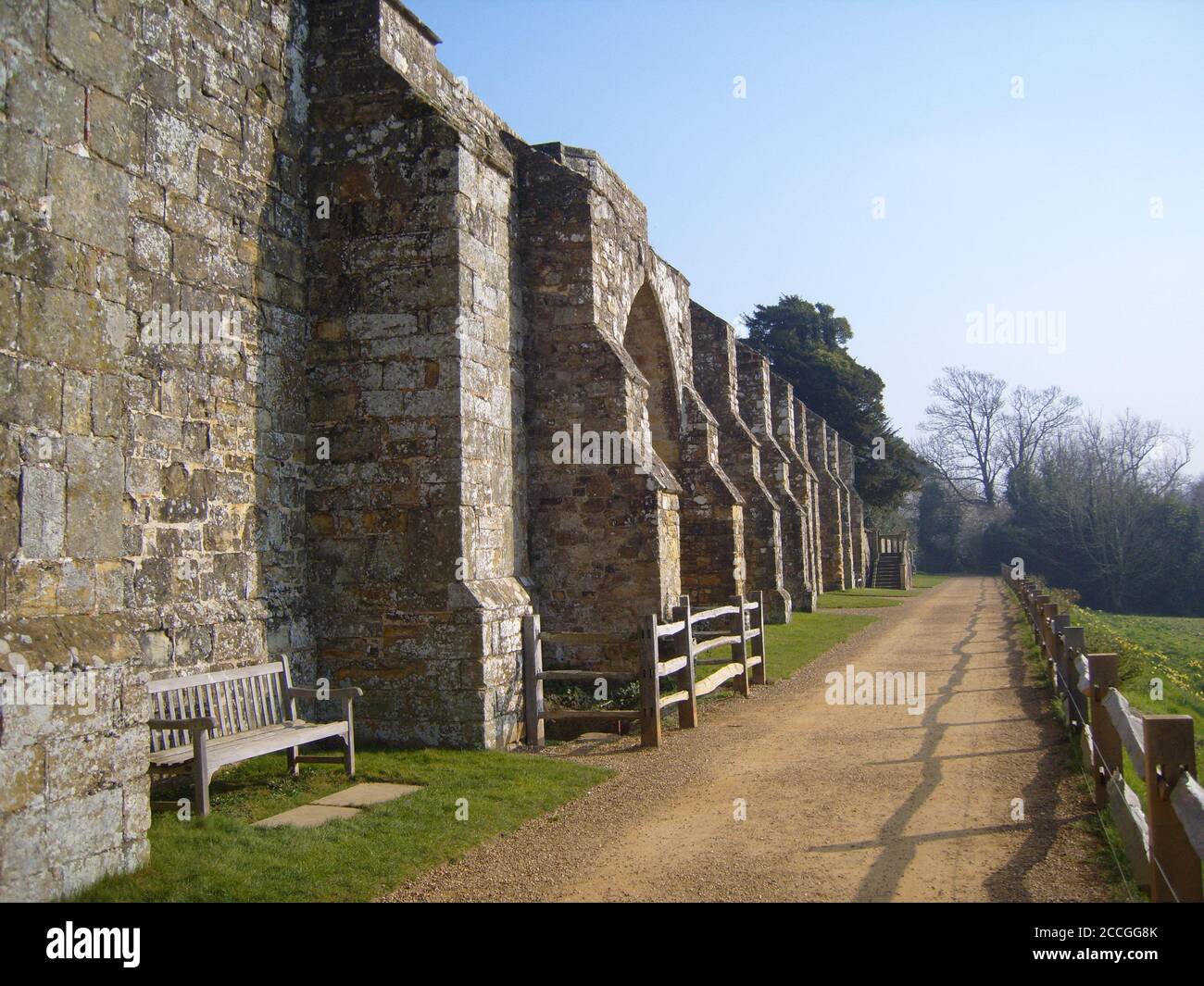 Schlacht Abbey Konstruktionen Stockfoto