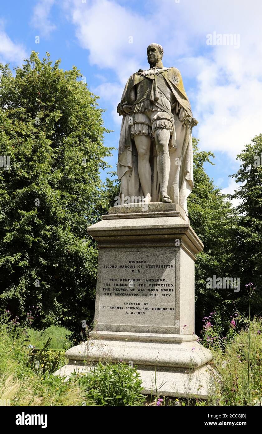 Statue von Richard Grosvenor in Chester Stockfoto