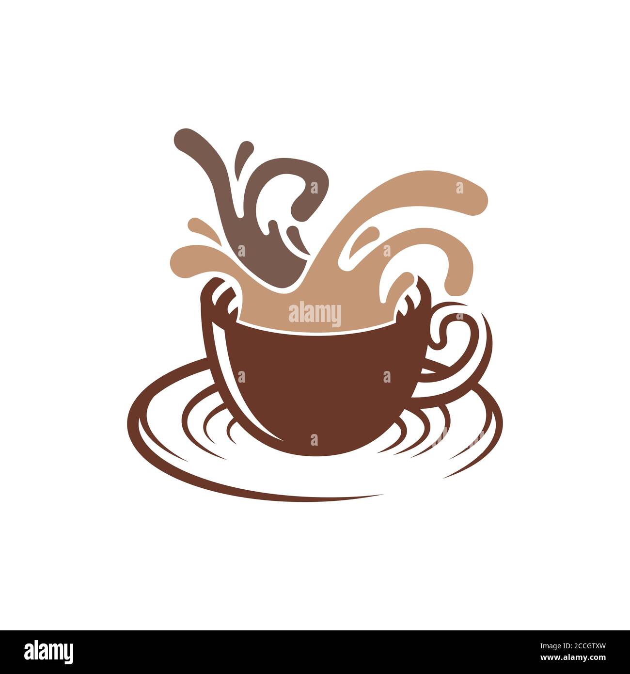 Kaffee Logo Design Vektor Illustration. Vintage Coffee Logo Vektor-Design-Konzept für Café und Restaurant. Abstraktes Coffee Shop Vektor-Design für Logo Stock Vektor