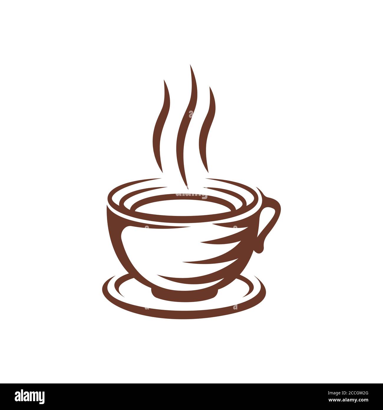Kaffee Logo Design Vektor Illustration. Vintage Coffee Logo Vektor-Design-Konzept für Café und Restaurant. Abstraktes Coffee Shop Vektor-Design für Logo Stock Vektor