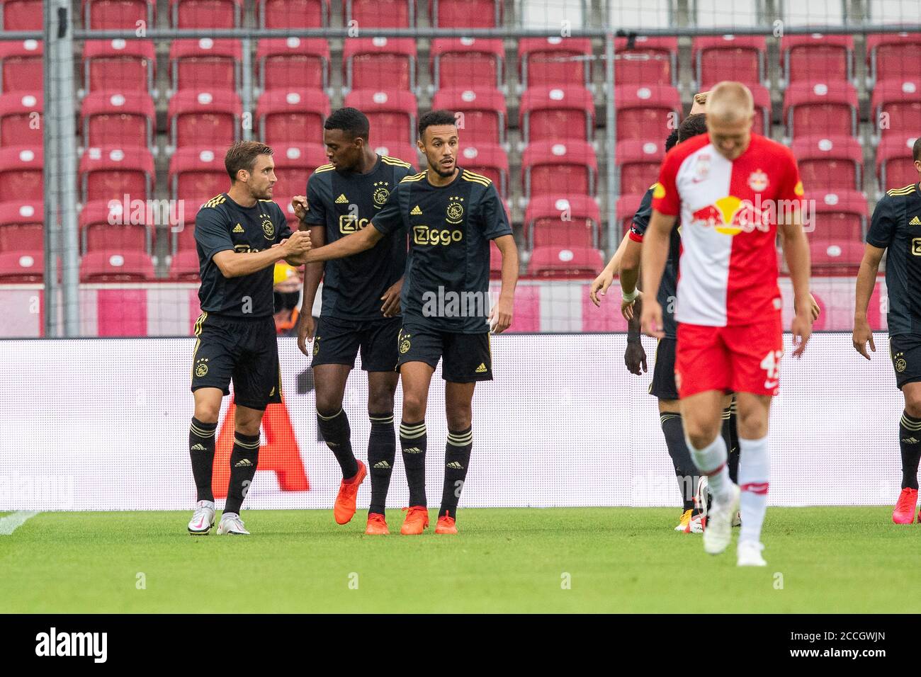 SALZBURG , 21-08-2020 , Red Bull Arena , Fußball, freundliches Testspiel, Saison 2020-2021 , Red Bull Salzburg - Ajax , Spieler von Ajax feiert die 0-1 Stockfoto