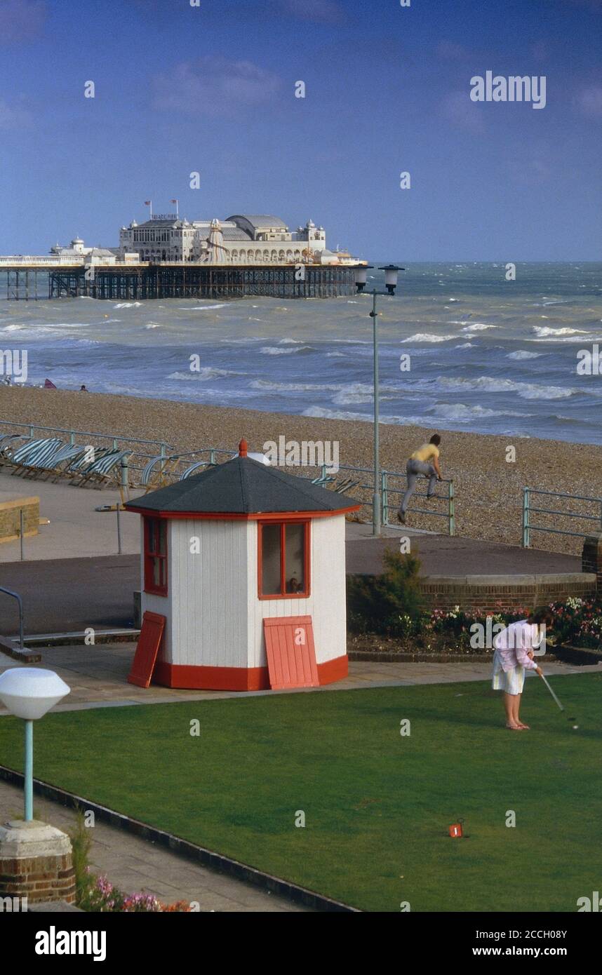 Das alte Ende des Pier Theater, Palace Pier, Brighton, East Sussex, England, Großbritannien. Ca. 1980 Stockfoto