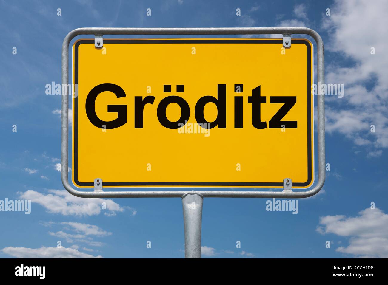 Ortstafel Gröditz, Sachsen, Deutschland Ortsschild Gröditz, Sachsen