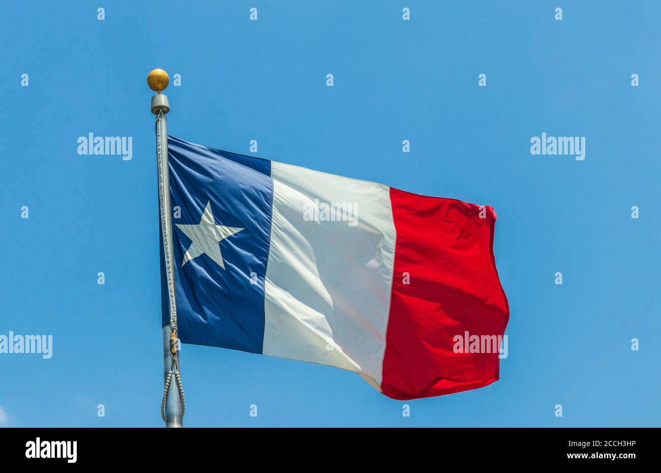 Lone Star Monument und Historical Flags Park (Texas Revolution Flags) in Conroe, Texas. Stockfoto