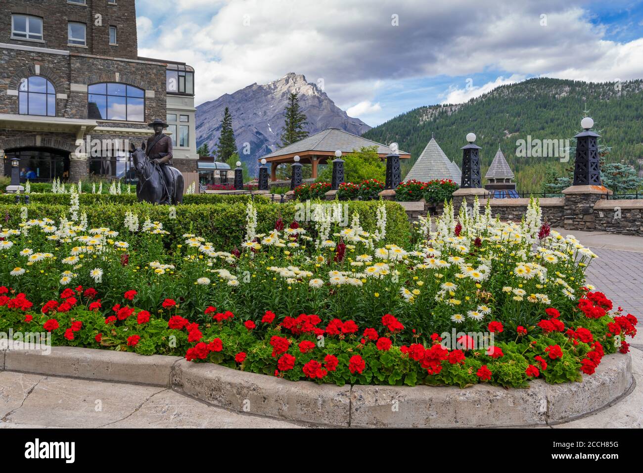 The Fairmont Banff Springs Hotel, Banff, Alberta, Kanada. Stockfoto
