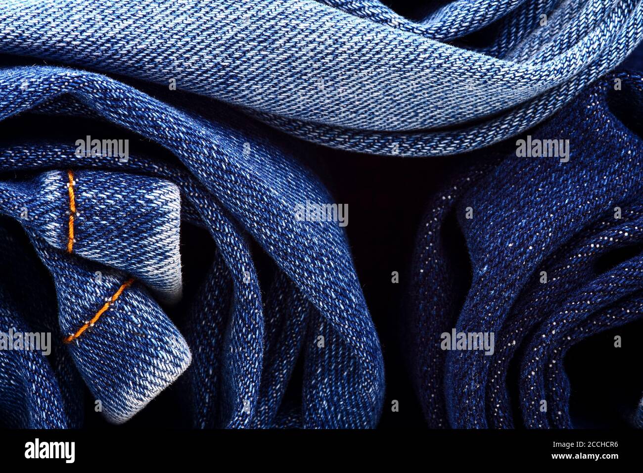 Hintergrund der blauen Denim Jeans Stockfoto