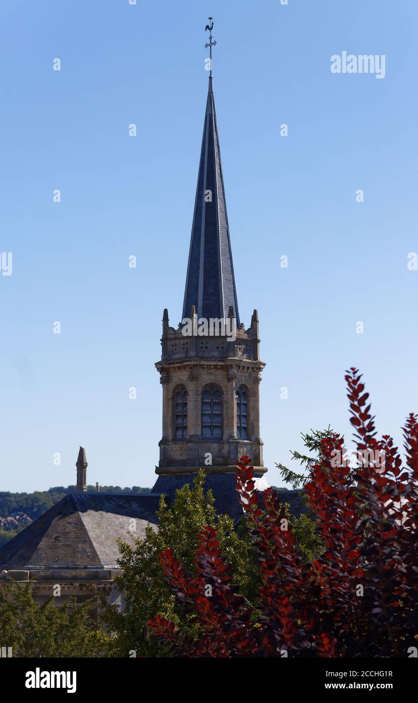 Die Kathedrale in Trouville-sur-Mer, romanischer Stil, Basse-Normandie. Stockfoto