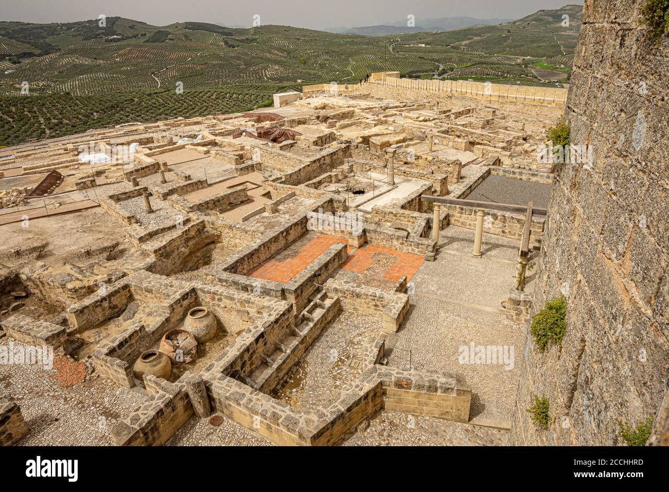 QA'lat eine Burgfestung in Andalusien, Spanien war eine Hochburg des Königreichs Granada. Von hier aus wurden zahlreiche Überfälle gestartet Stockfoto