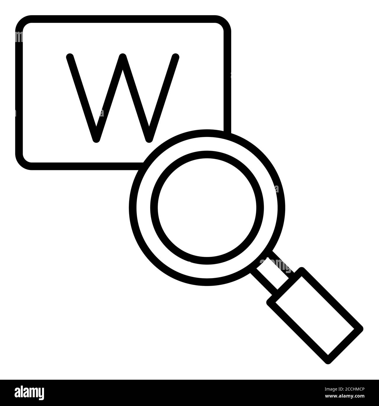 Symbol Für Die Suchzeile Des Schlüsselworts Stockfoto