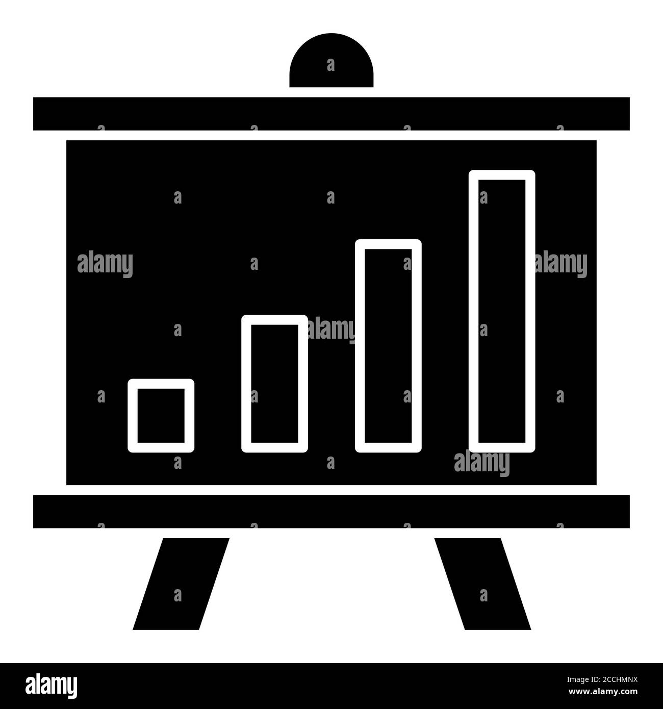 Wachstumsdiagramm Consulting Glyph Icon Stockfoto