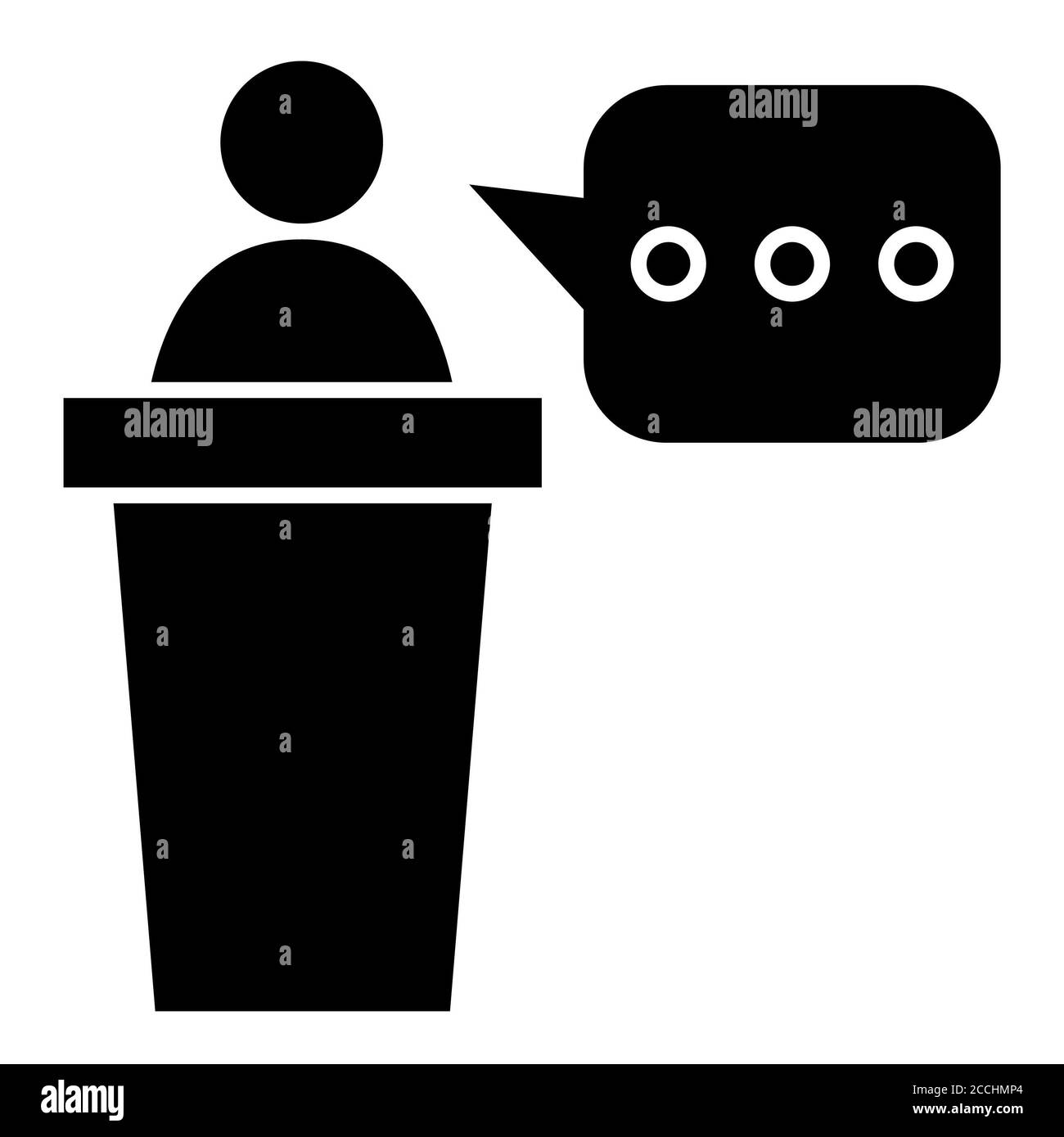 Sprechkünste Consulting Glyph Icon Stockfoto