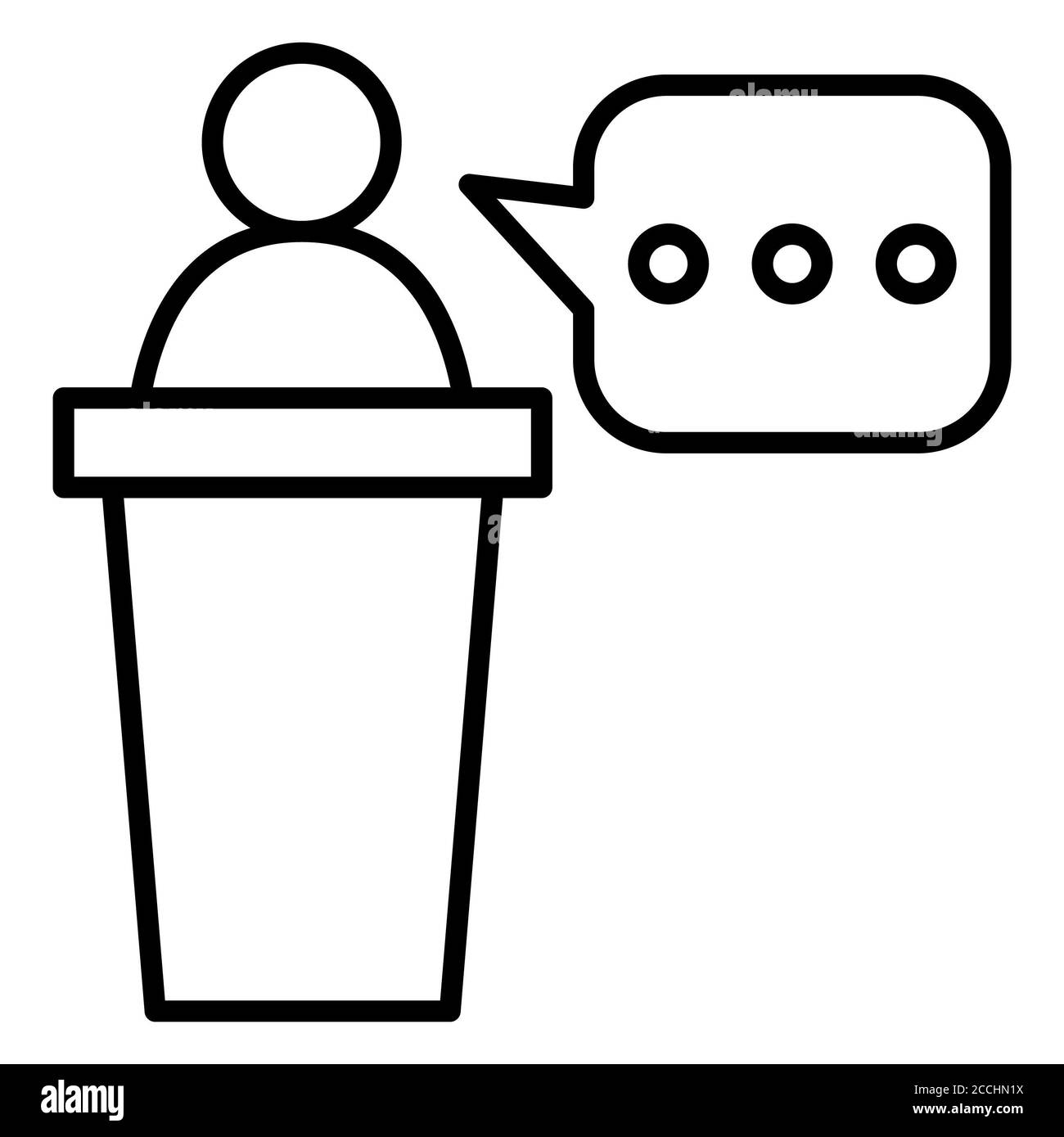 Symbol Sprechfähigkeit Beratungslinie Stockfoto