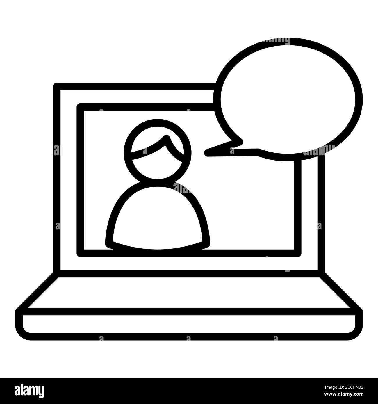 Online-Beratung Consulting Line Icon Stockfoto