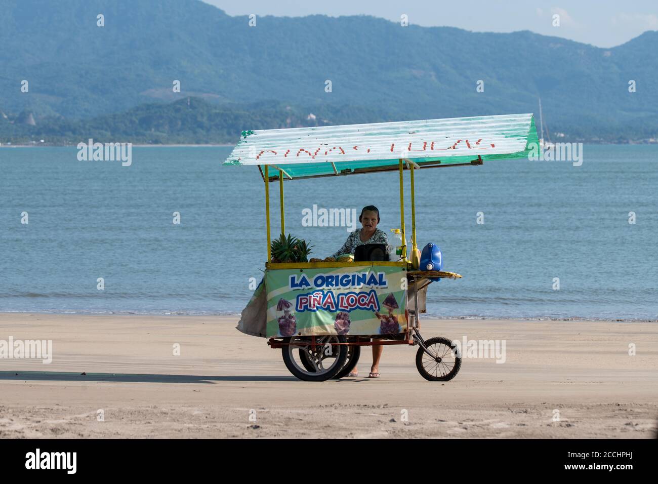 Juice Cart am Strand von San Blas, Mexiko Stockfoto