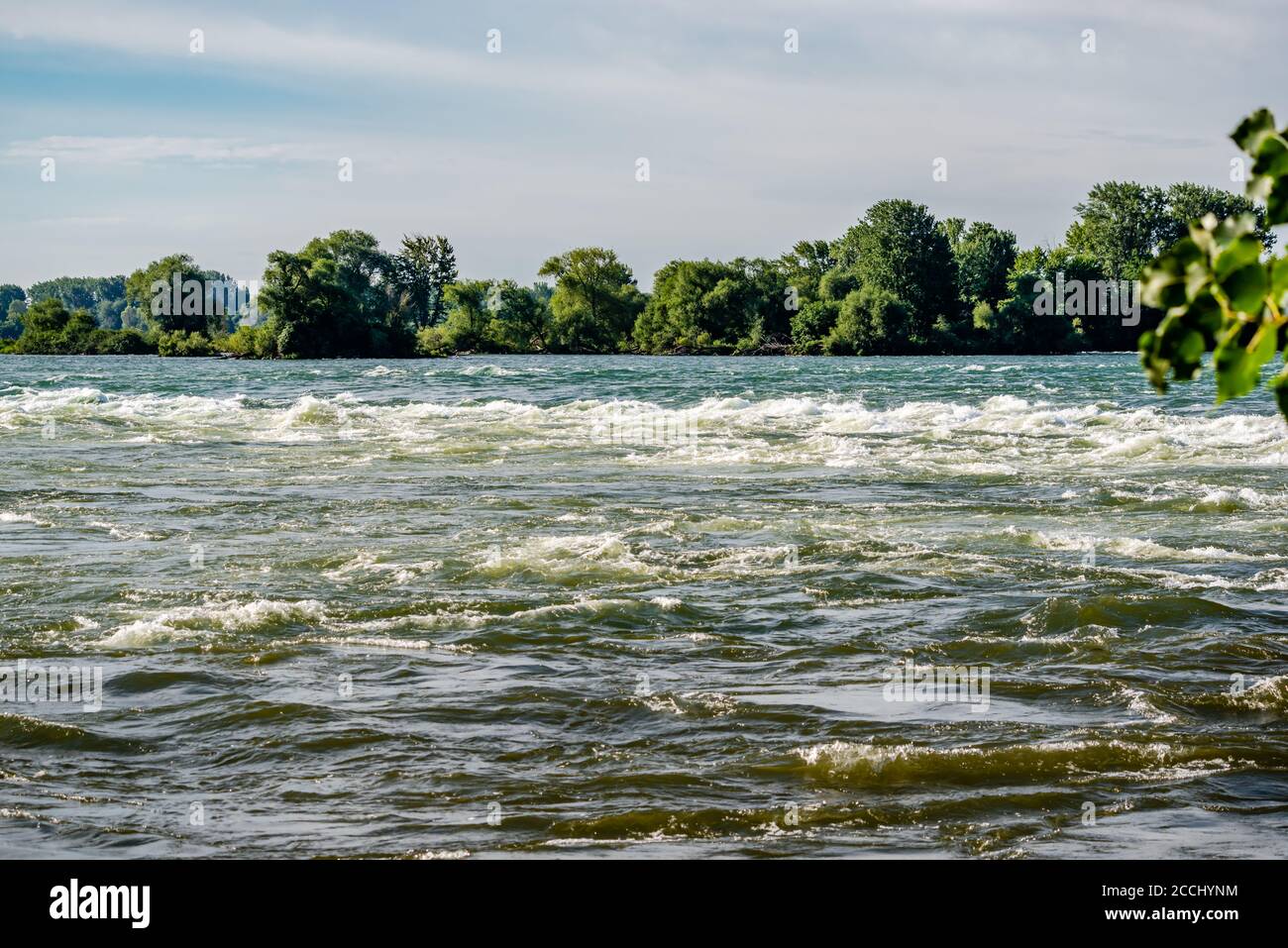 Landschaftlich schöner Blick auf den St. Lawrence River Stockfoto