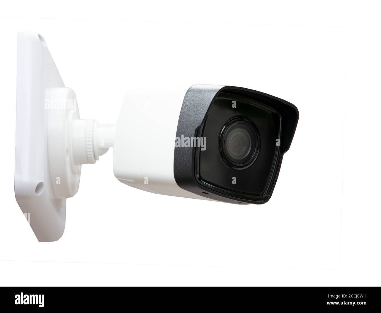 CCTV-Kamera auf weißem Hintergrund Stockfoto