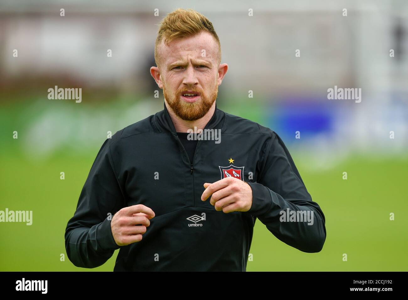 Sligo, Irland. August 2020. Sean Hoare von Dundalk während des SSE Airtricity Premier Division Spiels zwischen Sligo Rovers und Dundalk FC auf dem Showgrounds in Sligo, Irland am 22. August 2020 (Foto von Andrew SURMA/SIPA USA) Quelle: SIPA USA/Alamy Live News Stockfoto