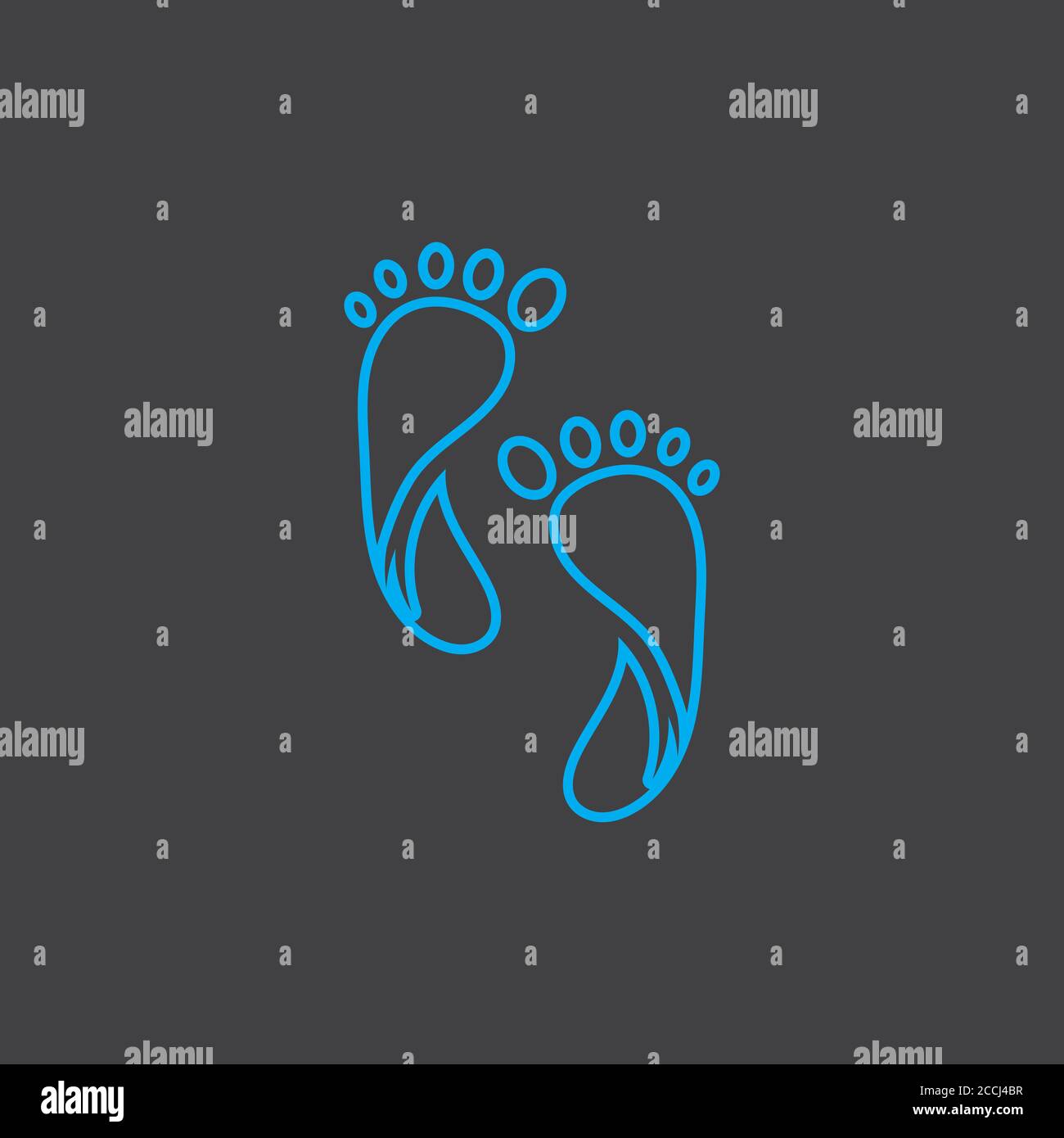 Fuß Logo Vorlage Vektor icon Abbildung design Stock-Vektorgrafik - Alamy