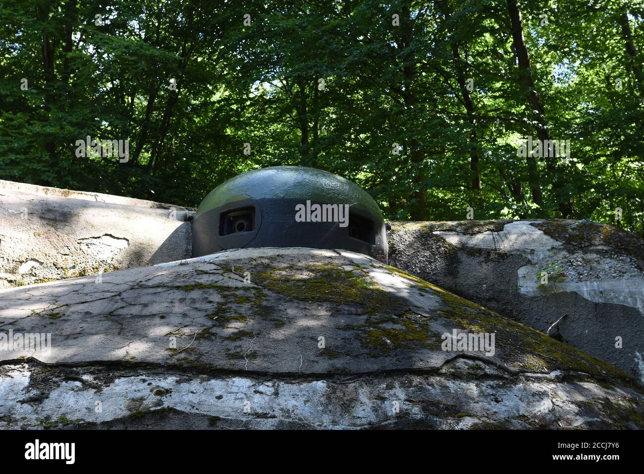 Nahsicht auf Festung oder Festung von Schoenenbourg ist Teil der Maginot-Linie entlang der französischen Grenze zu Deutschland. Stockfoto