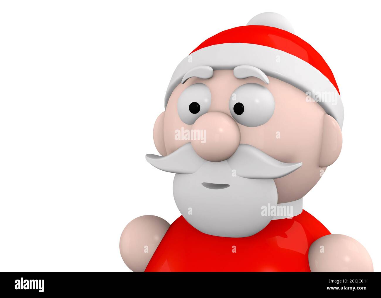 Santa Claus Charakter - 3D Stockfoto